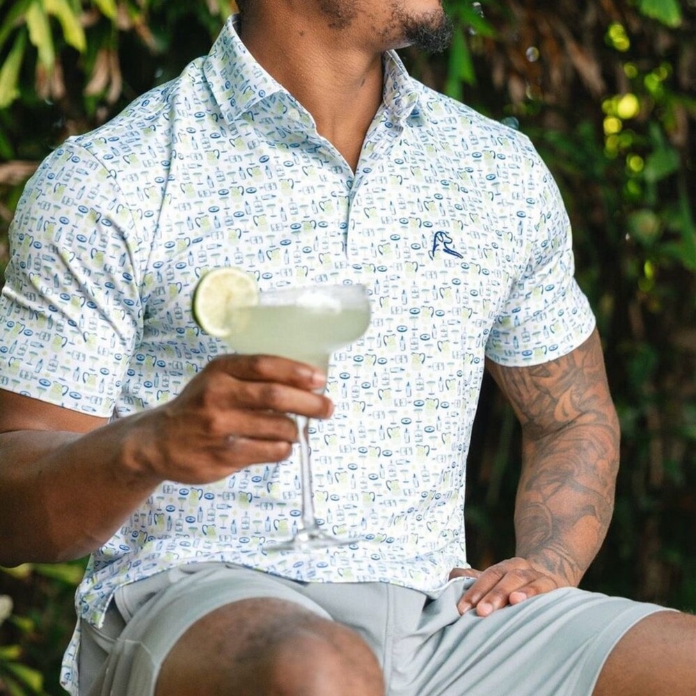 RHOBACK Mens’s Polo Shirt The Margarita Small